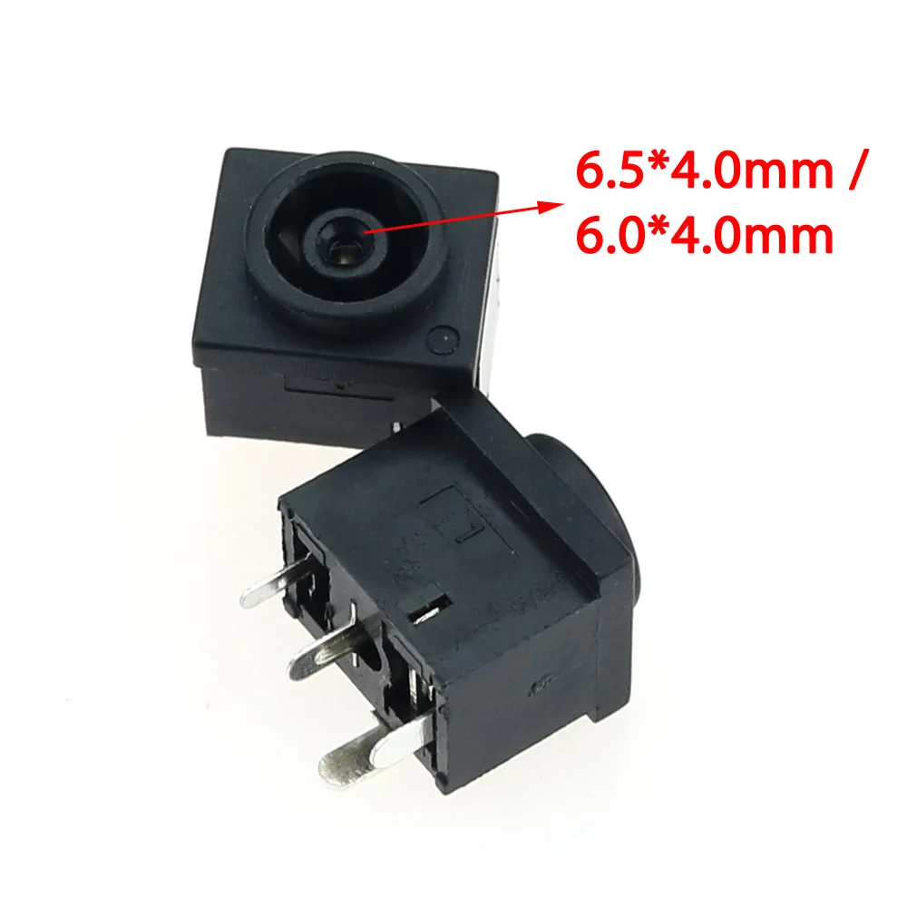 Conector de tomada de alimentação cc, conector de 6.5*4.0/6.0*4.0mm para samsung sa330 sa350 sa450 sa550 bx1931n bx2231 bx2350 b2770 p2770 com 10 peças