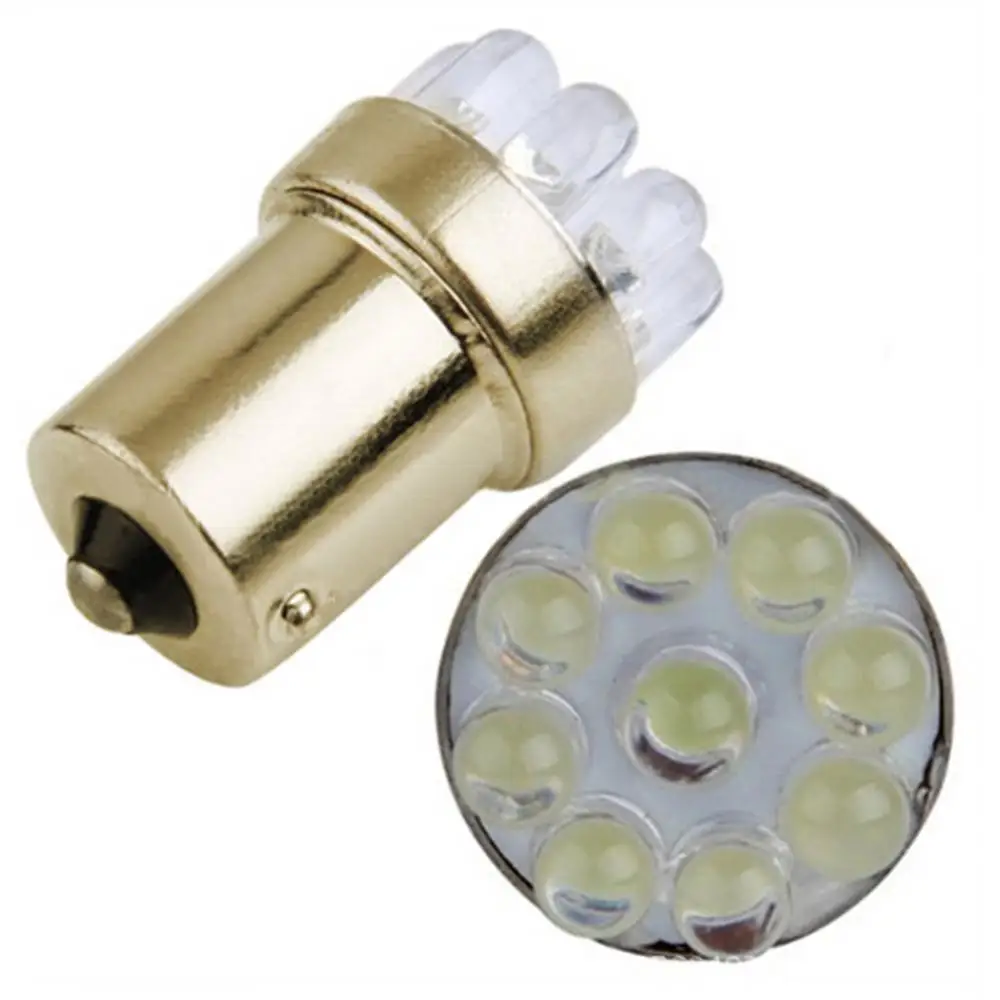 2Pcs/Set G18 1156 9LED Car Turn Signal Tail Brake Reverse Backup Light Bulb Lamp