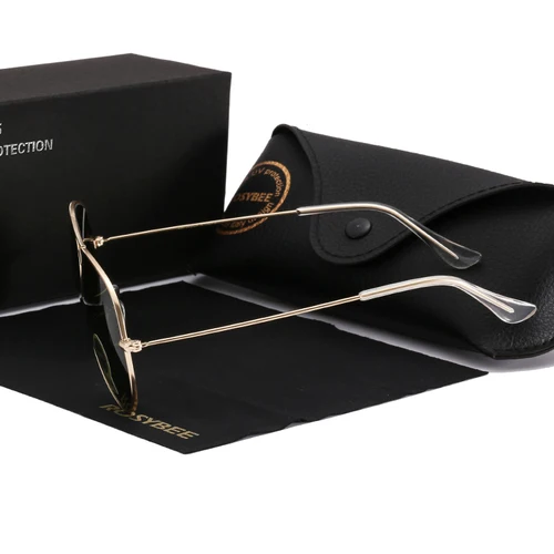 Imagen 2 del producto Gafas de sol polarizadas de alta calidad para hombre y mujer, lentes de sol polarizadas con protección UV400, marca de aviación, espejo clásico, Vintage