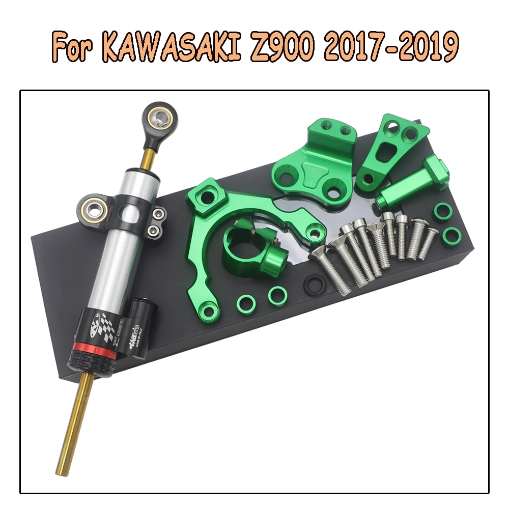 

For kawasaki Z900 2017-2021 size suitable Motorcycle shock absorber direction damper bracket steering buffer draw ruler titanium