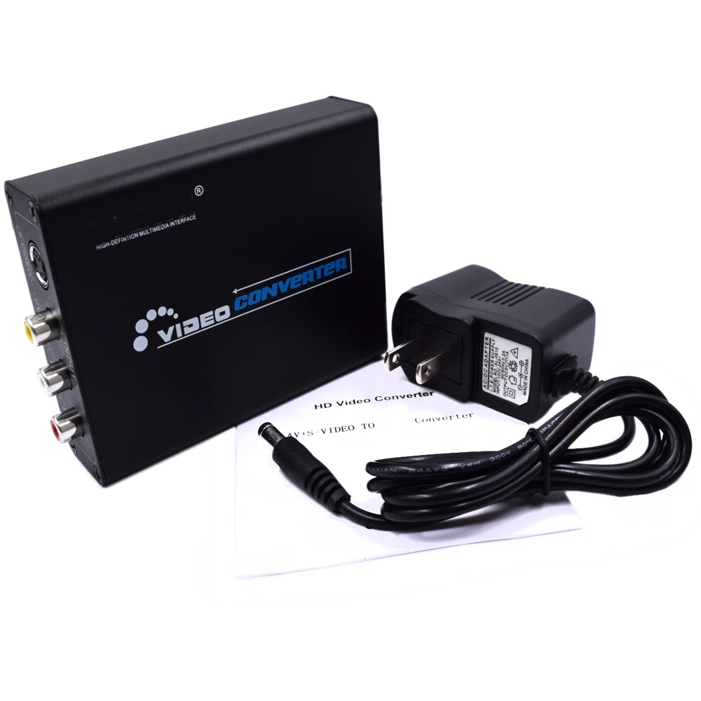 Konwerter AV s-video CVBS audiohdmi-kompatybilny z S Video + S VIDEO Composite S przełącznik wideo Upscaler HD 3RCA do telewizora PC