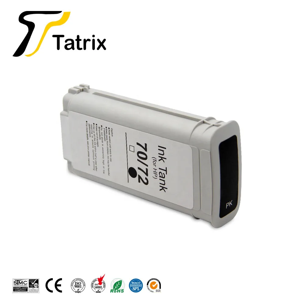 Tatrix 72 Premium Color Compatible Printer Inkjet Ink Cartridge for HP Designjet T1120 T1200 T1300 T2300 T610 T770 T790 T795