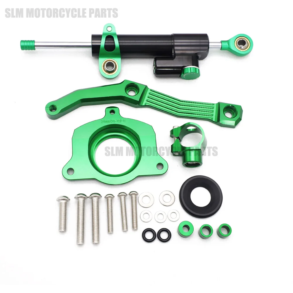 Pour KAWASAKI Z1000 2010-2013 2012 2011 2010 pas pour Z 1000 Kit de support de montage d'amortisseur de stabilisateur de direction en aluminium 2013 2012 2011