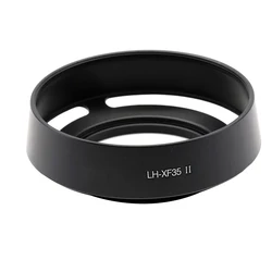 Replacement for LH-XF35-2, Screw-in 43mm Metal Lens Hood for Fujifilm XF 35mm/23mm f/2 R WR Lens Silver/Black