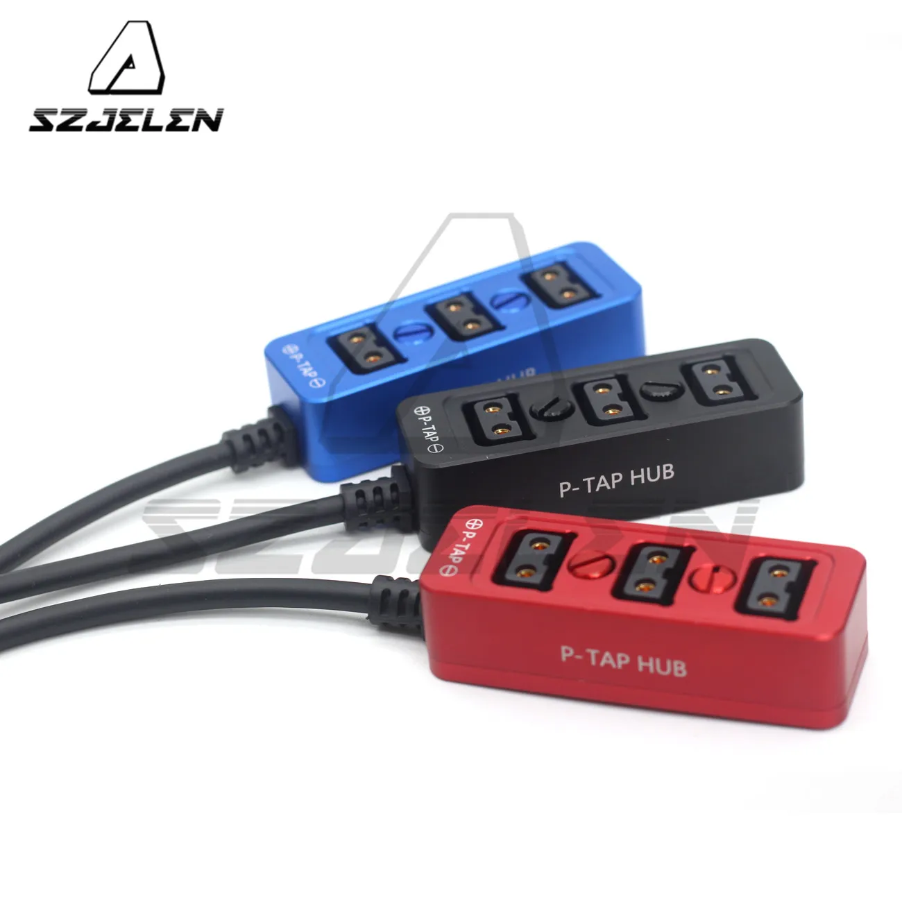 Imagem -05 - Hirose 4pin 12v para 3-port Dtap Feminino Ptap Splitter Metal Shell Distribuidor Dtap Vermelho Azul Preto