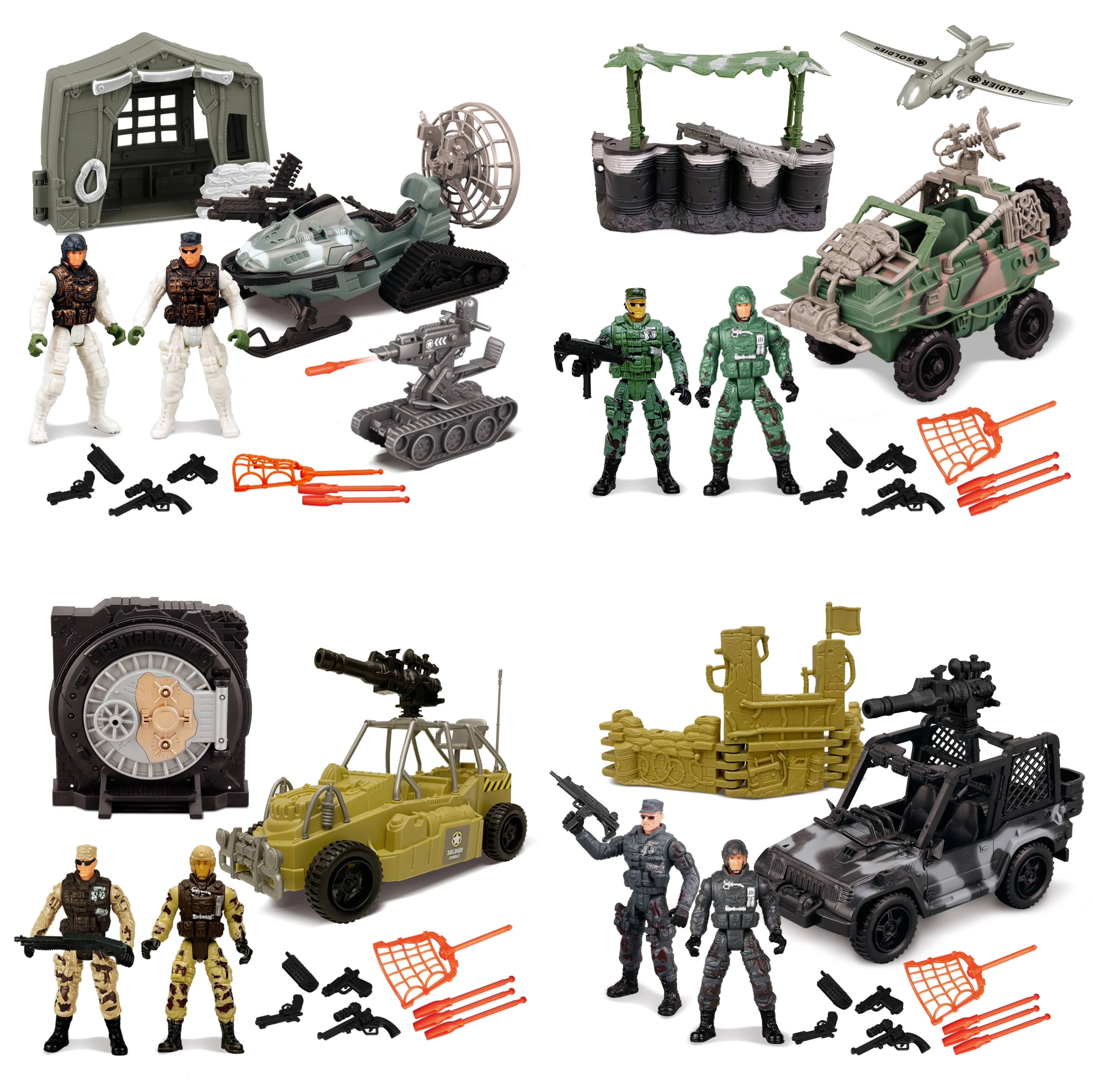 DIY Special Army Forces Toys With Building Blocks Model Bricks Military Army SWAT Weapon Team Set MOC Accessories Toy Play Gift