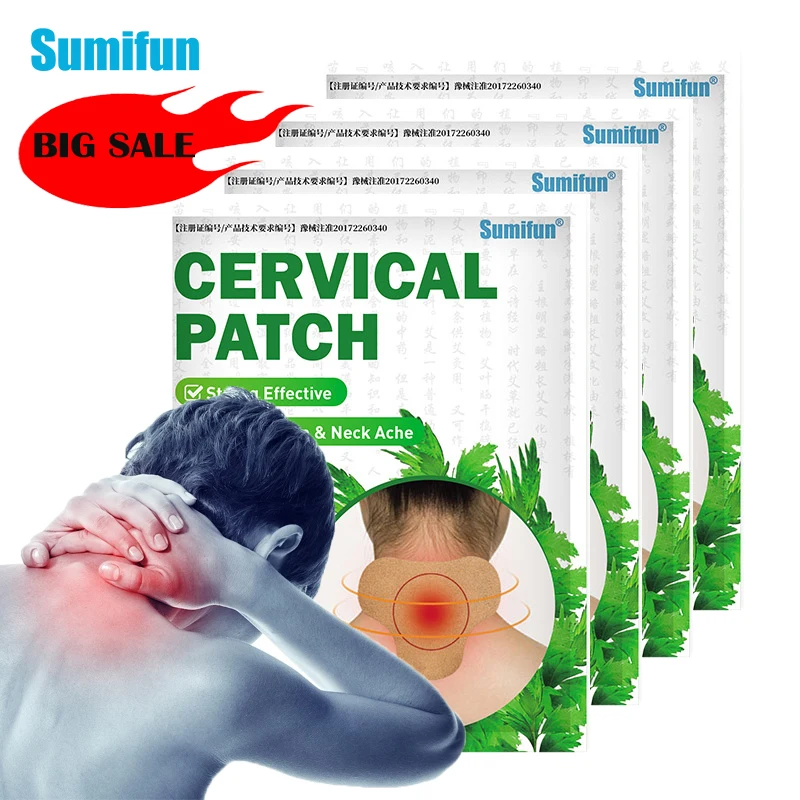 

48pcs Sumifun Neck Patch Joint Cervical Spondylosis Pain Relief Sticker Rheumatoid Arthritis Wormwood Plaster Health Care K04801