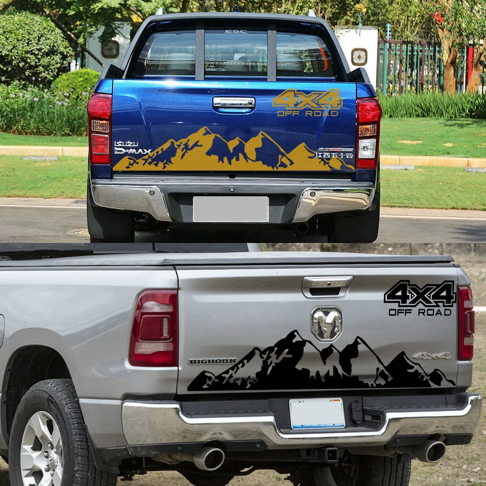 Car Sticker 4X4 Off Road Graphic Vinyl Decal For Ford Ranger Raptor Pickup Isuzu Dma Nissan NAVARA Toyota Hilux Auto Accessories