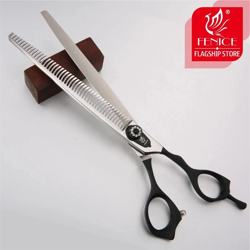 Fenice 7.0/8.0inch Professional Thinning Scissors for Groomer JP440C 46 Tooth 15-20 Thinner Rate Dog Shears