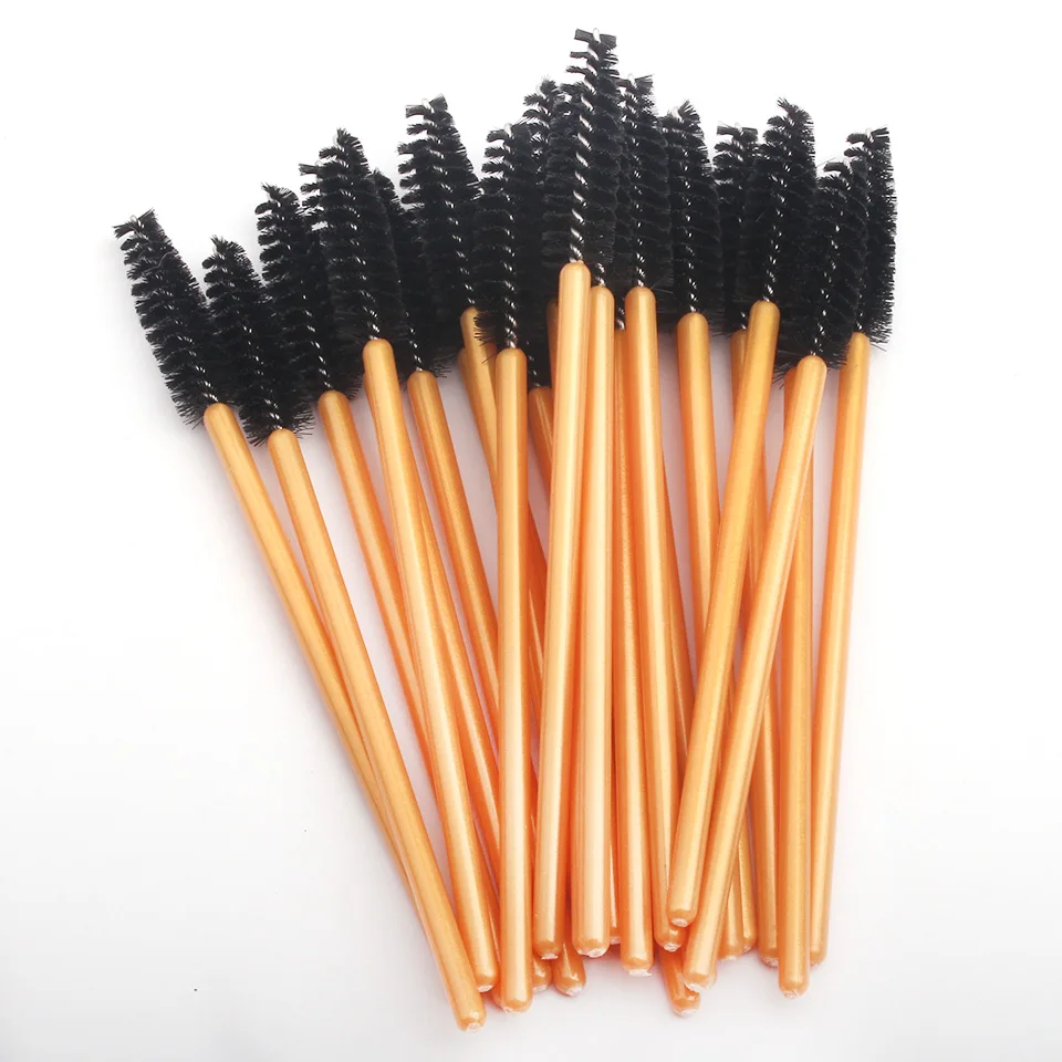 THINKSHOW 50PCS Colorful Disposable Eyelash Mascara Wands Brushes Eyelash Extension Applicators Professional Makeup Brushes