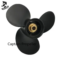 Captain Propeller 10 3/8x11/12/13/14 Black Max Fit Mercury Mariner Force Outboard Engine 10 Spline 9.9HP 15HP 18HP 20HP 25HP