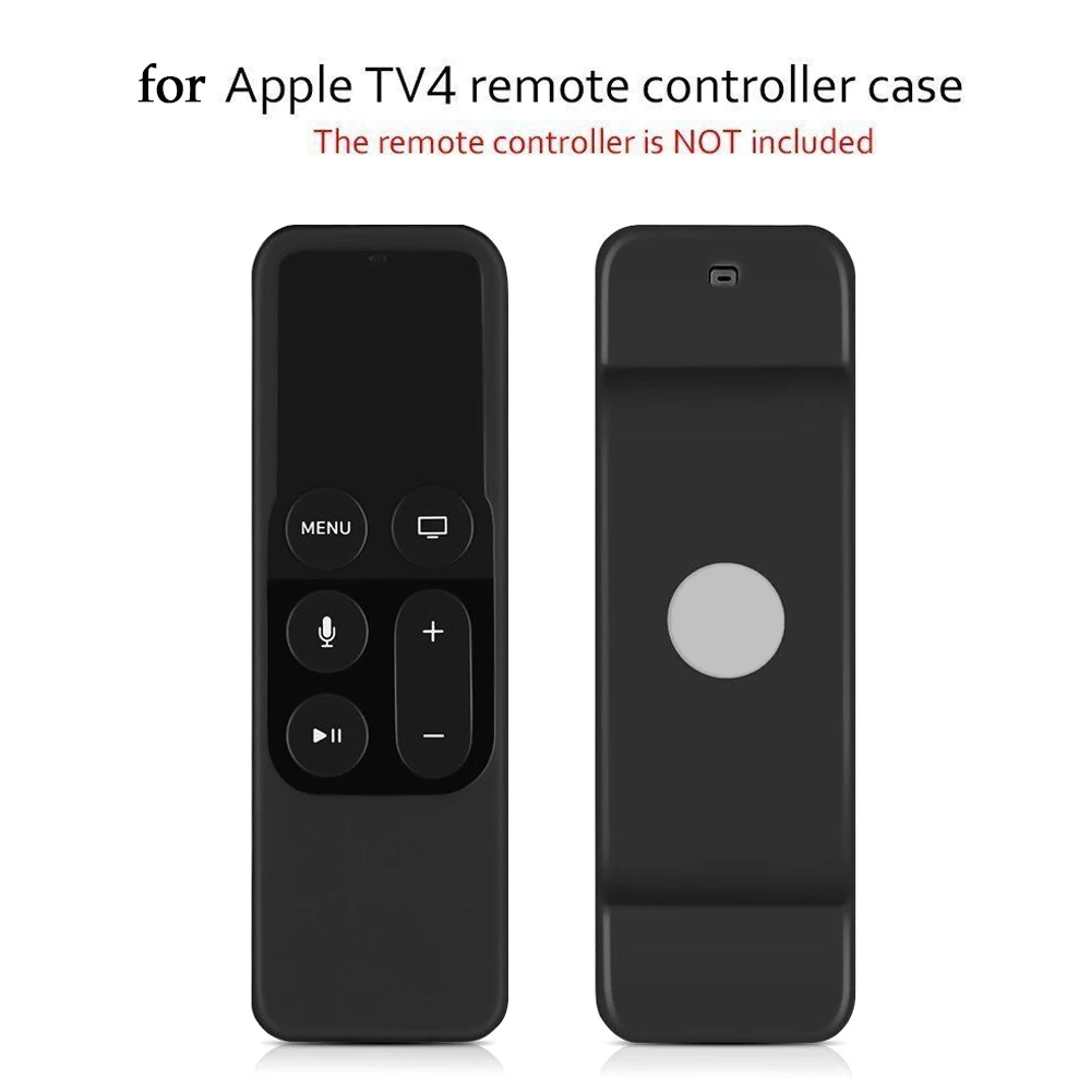 Vococal Silicone Case Cover Protective Skin Sleeve with Lanyard Strap for Apple TV 4th Generation 4 Gen Siri Remote Controller