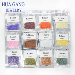 5A Quality 0.8~3.0mm 1000pcs/lot CZ Stones White Yellow Pink Black Various Color Cubic Zirconia Stone Synthetic Gems For Jewelry