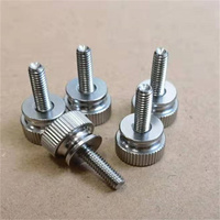 5pcs M3 M4 m5 m6 Stainless steel step knurled thumb screw Hand Tighten Curtain Wall Glass Lock Screws