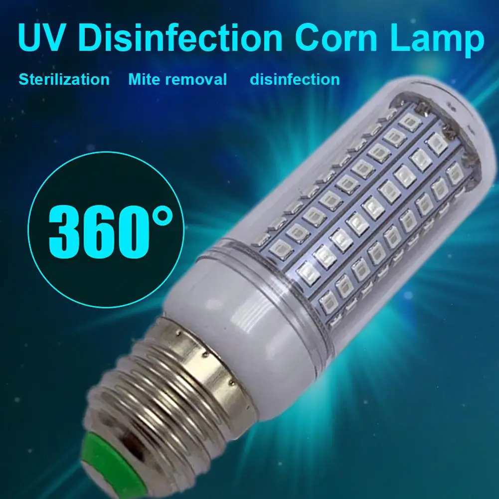 10W UVC Bulb Germicidal Lamp UV Disinfection Sterilization lamps LED Ultraviolet Light Corn E27 110V/220V for School Office Home