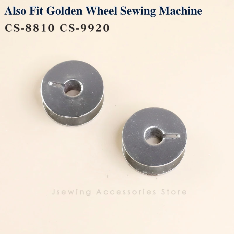 10PCS 9033 Metal Bobbin For PFAFF 130, 280, 290 Sewing Machine ZSK Embroidery Golden Wheel 8810 9920 Accessories 91-009033-05