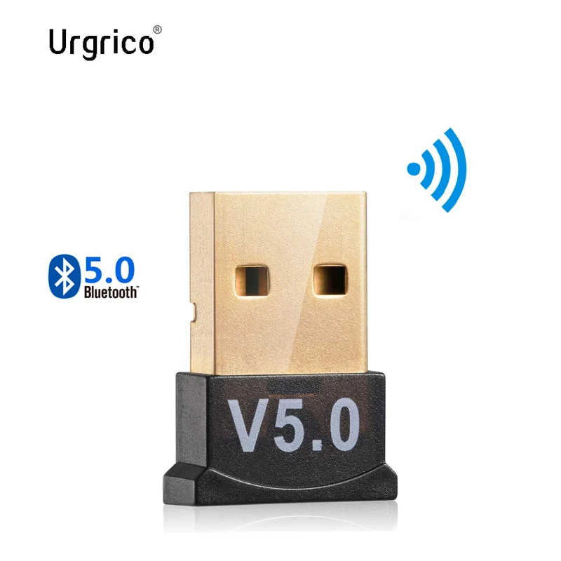 Urgrico-adaptador inalámbrico USB con Bluetooth 5,0, Dongle, transmisor y receptor USB, para auriculares, altavoces, PC y ordenador