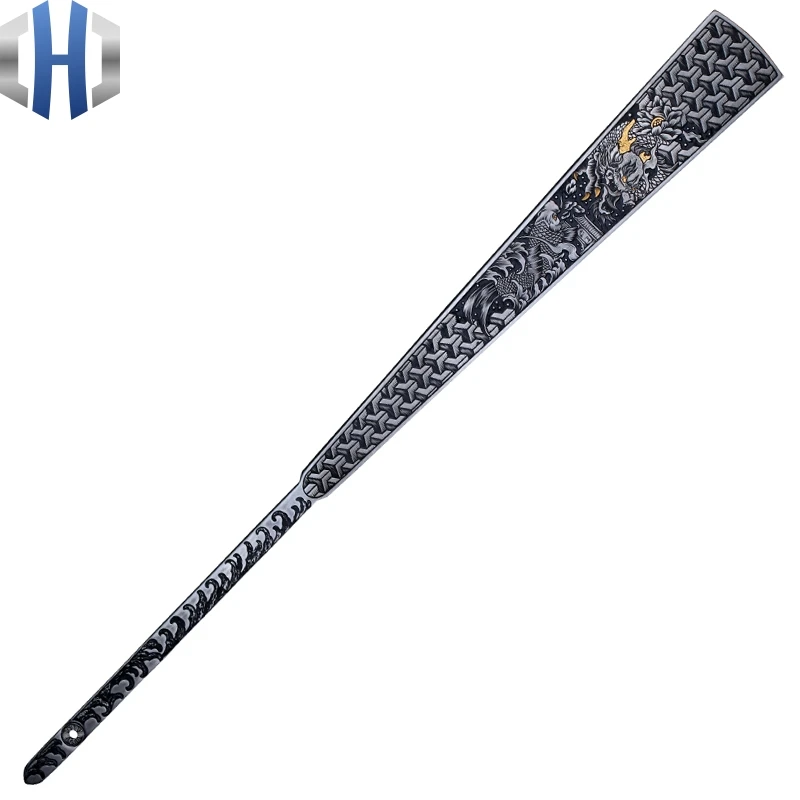 Titan Gấp Quạt Cá Rồng 10 Inch Mười Lăm Vuông Thái Cực Kung Fu Quạt Xương Thép Quốc Phòng Tự Vệ quà Tặng