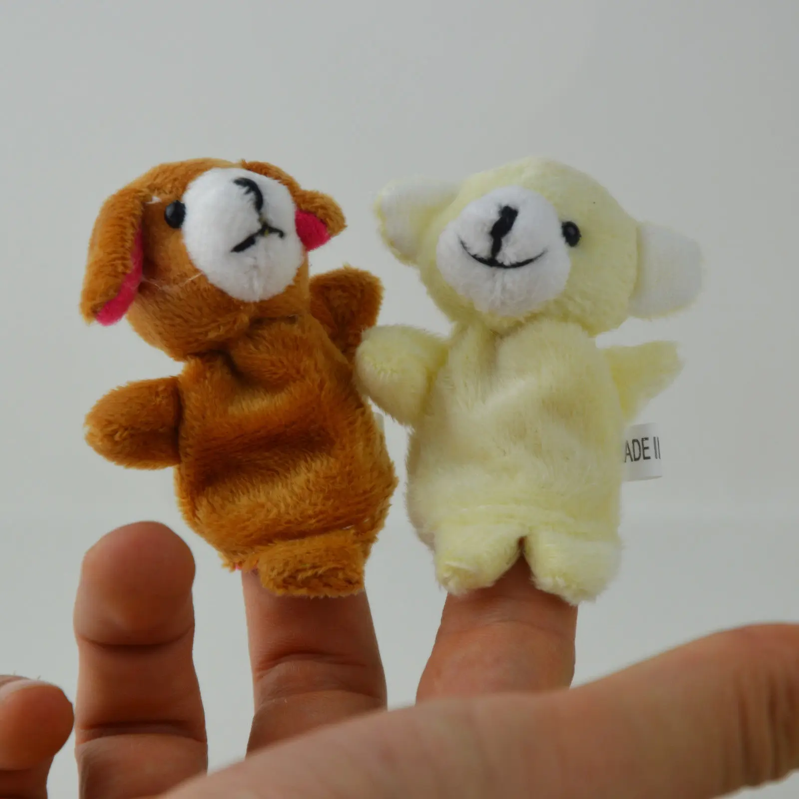 Toddler Newbron Baby Toys Finger Puppets Cloth Plush Doll Baby Educational Hand Cartoon Cute Animal Baby Boys Girls Toys 10pcs