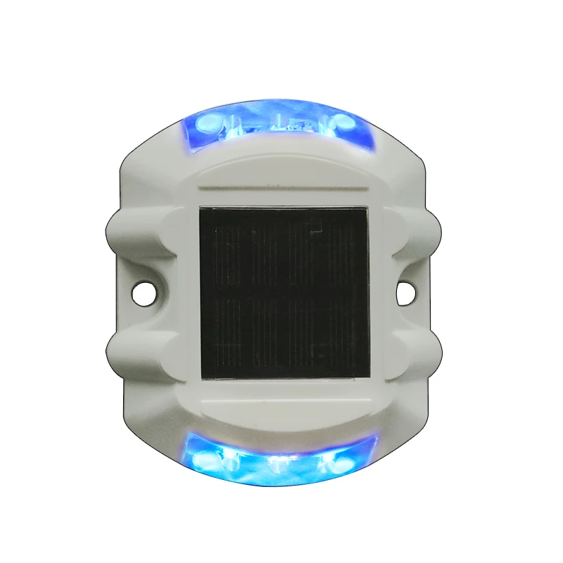 Flash Mode White Plastic Case  Garden Decoration Blinker Signal Light Waterproof Solar Road Reflective Marker