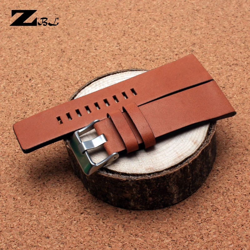 Correa de cuero de becerro suave para diésel DZ4323 7333, correa de reloj a rayas para hombre, 26MM, 28MM, 30MM, 32MM