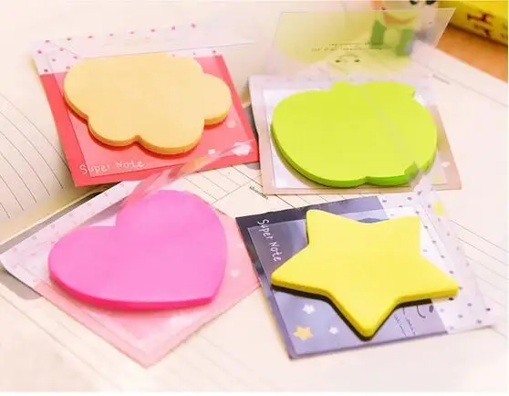 Korea Stationery 2 pcs Cute memo sticky notes Bling star Color super  paper stickers material School supplies Message