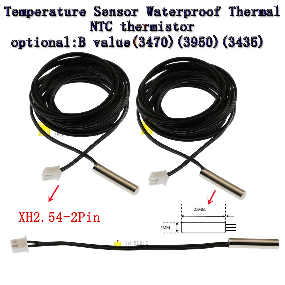 1 قطعة NTC الثرمستور 50 سنتيمتر B3950 3470 3435 1% 5K 10K 15K 20K 50K 100K مقاوم للماء مستشعر درجة الحرارة الرقمي التحقيق كابل حراري #5