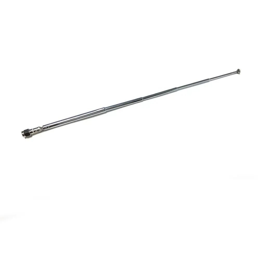 1PC Telescopic Antenna Replacement 100mm 5 Sections SMA Male Connector Total 300mm for Radio TV DIY NEW