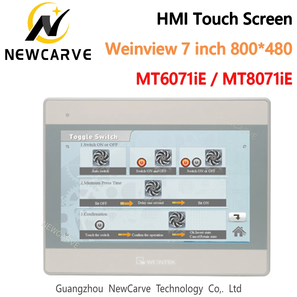 HMI Touch Screen WEINVIEW/WEINTEK MT6071iE MT8071iE 7 Inch 1024*600 Human Machine Interface Replace MT6100I NEWCARVE