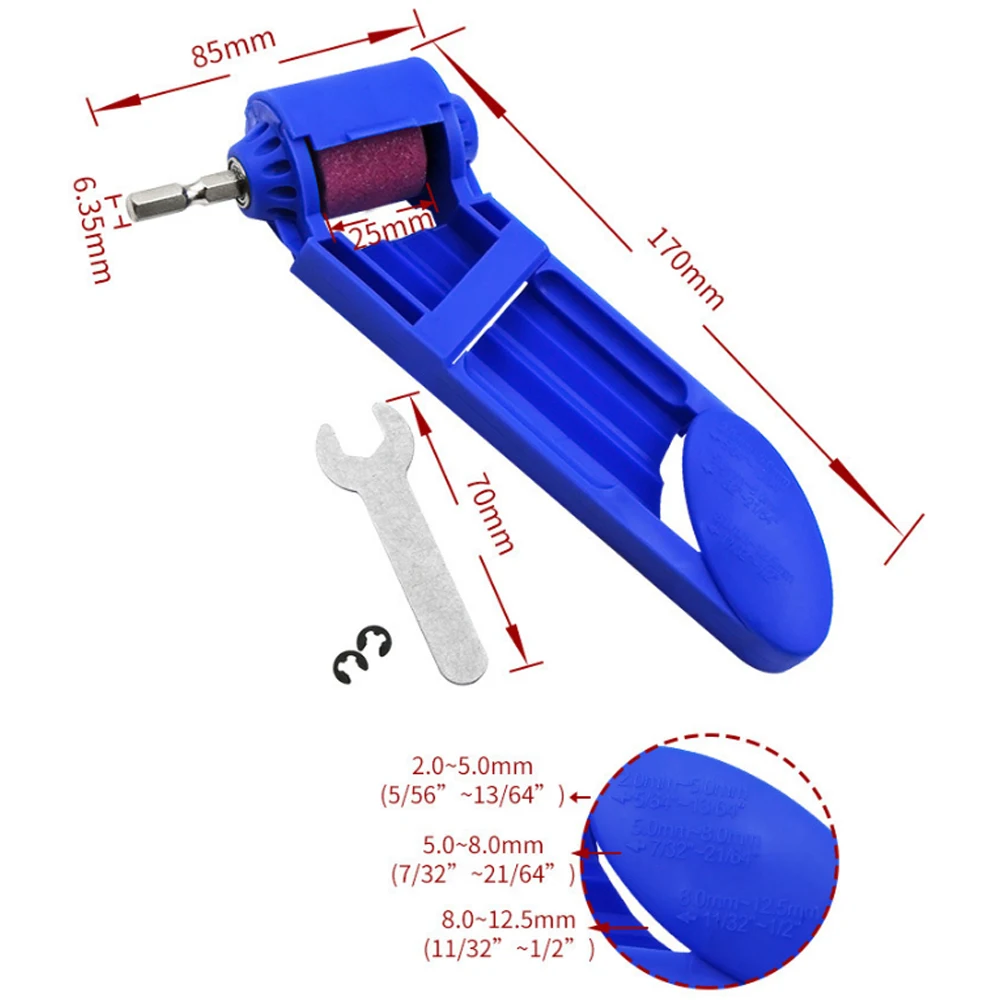 Drill bit sharpener 2-12.5mm Portable Corundum Grinding Wheel Drill Bit Sharpener Titanium Drill Portable Drill Bit Powered Tool