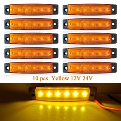 10 PCS Truck Lorry Trailer Side Marker Indicators Car Turn Signal Brake Rear Warning Tail Light Lamp 24V 12V Truck Accessories