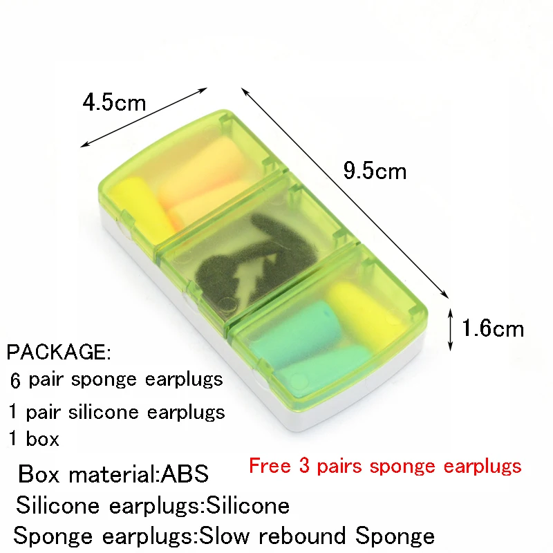 ปลั๊กอุดหูลดเสียงรบกวน Sleep Earplug ป้องกันลดเสียงรบกวนสำหรับปลั๊กโฟม Sleeping เพลง Tapones Oido Ruido ซิลิโคนปลั๊กอุดหู