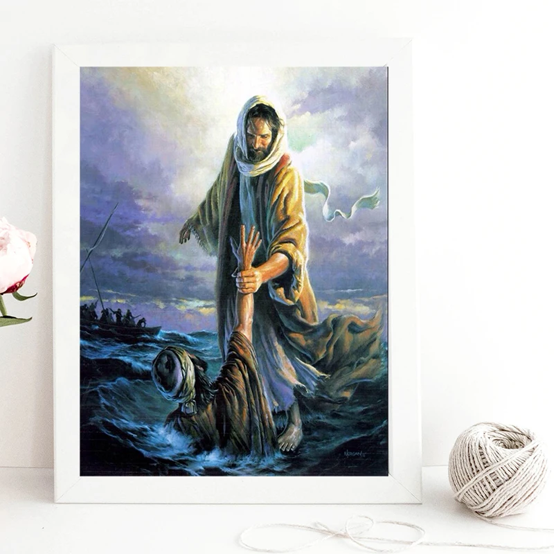All Souls Day Jesus Peter Walking On Water Canvas Prints Picture Modular Paintings For Living Room Poster On The Wall Home Decor