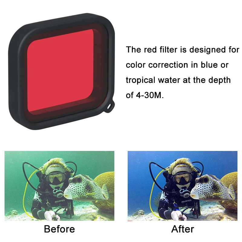 45M Custodia Impermeabile per GoPro Eroe 7 Argento Bianco Diving Dive Subacquea Del Sacchetto Della Copertura per Go Pro Hero7 filtro Accessori