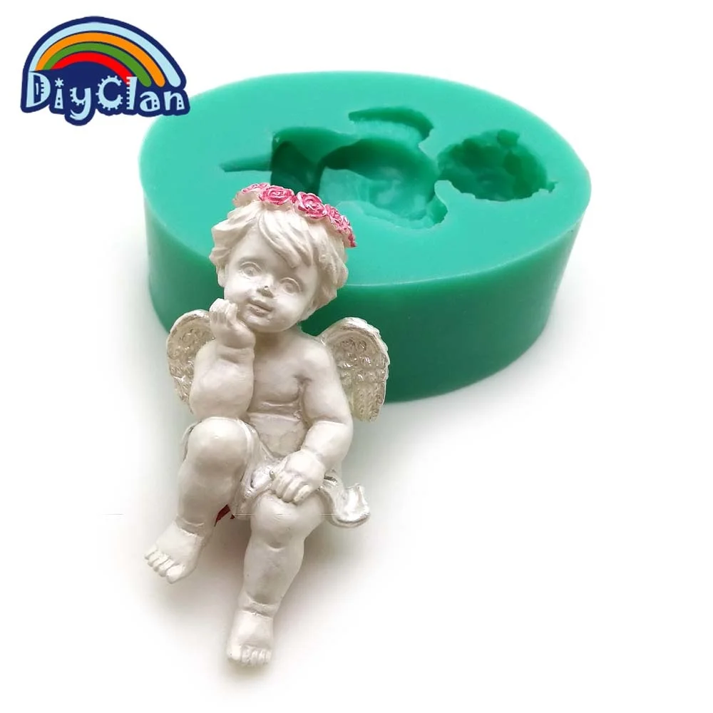 3 Style DIY Silicone Fondant Cake Cupid Little Angel Molds Cake Decoration Tools Chocolate Mold Mini Style Candy Clay Mould