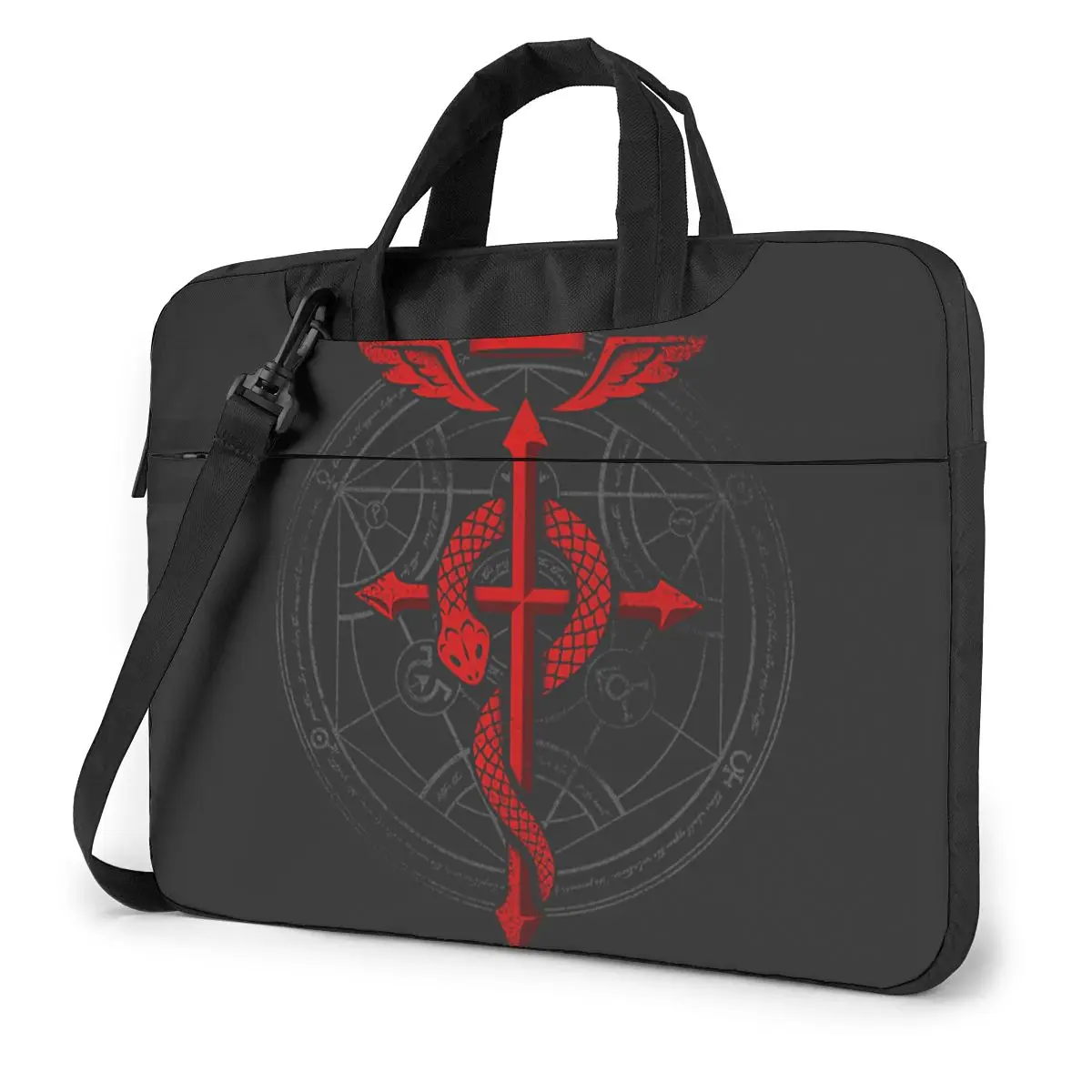 

Fullmetal Alchemist Flamel Laptop Bag Case Protective Vintage Computer Bag Bicycle Crossbody Laptop Pouch