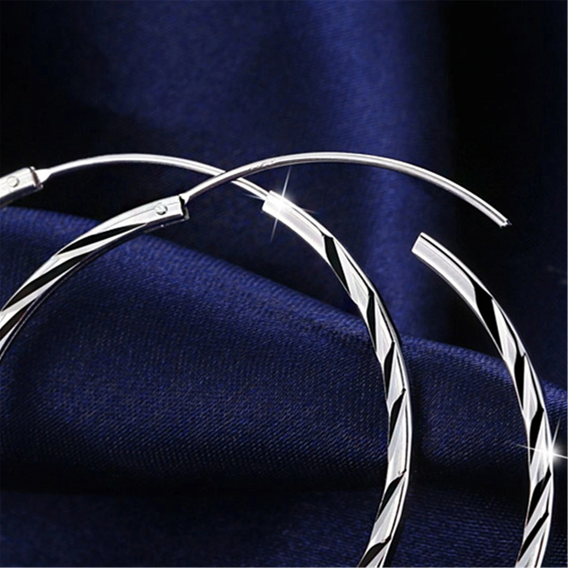 New 925 Sterling Silver Earrings Micro-Inlaid Zircon U-Shaped Earrings Woman Charm Jewelry Gift