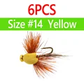 6 piezas talla 14 amarillo