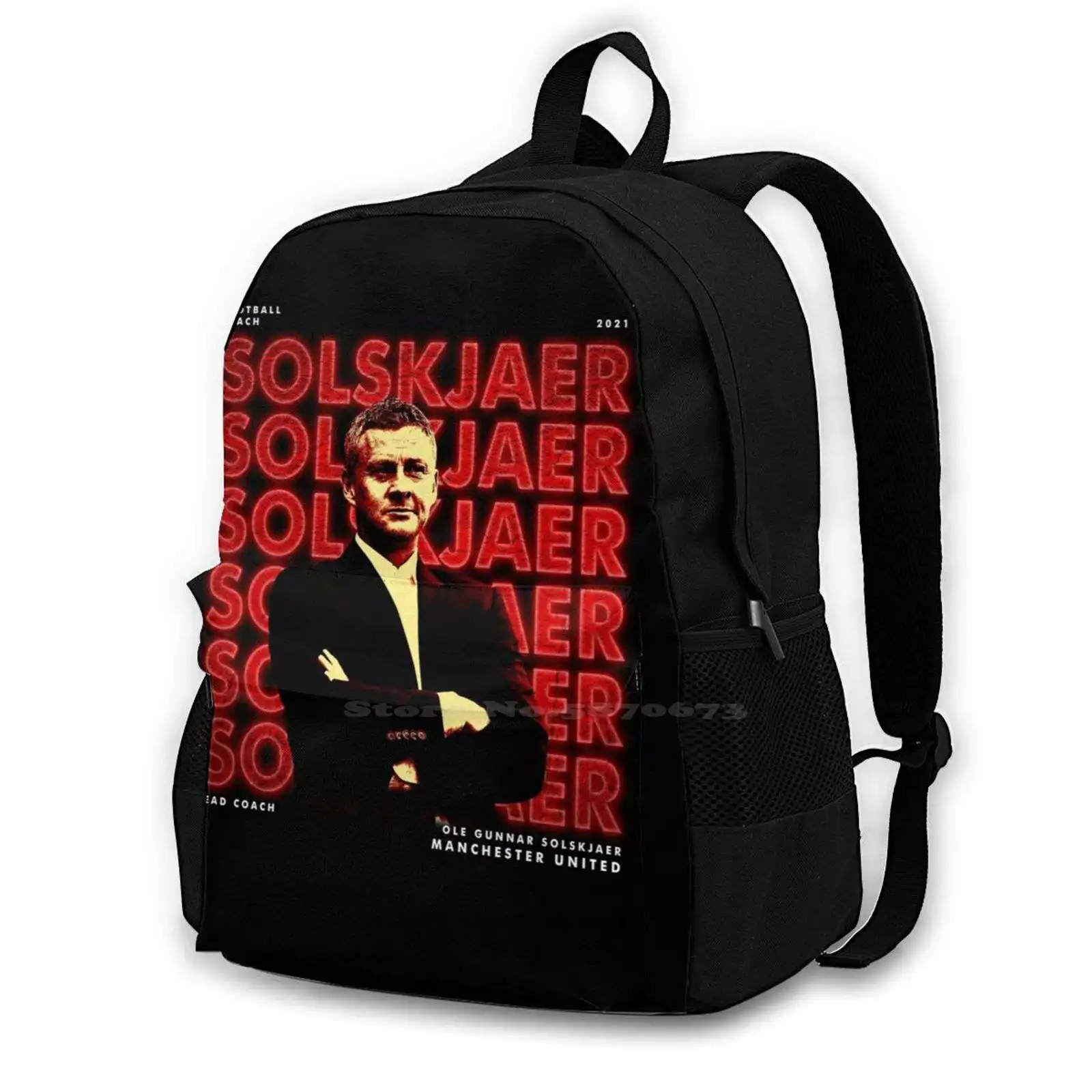

For Ole Solskj  R Bag Backpack For Men Women Girls Teenage Black For Ole Solskj  R For Solskj  R Ole Football Solskjaer Ole