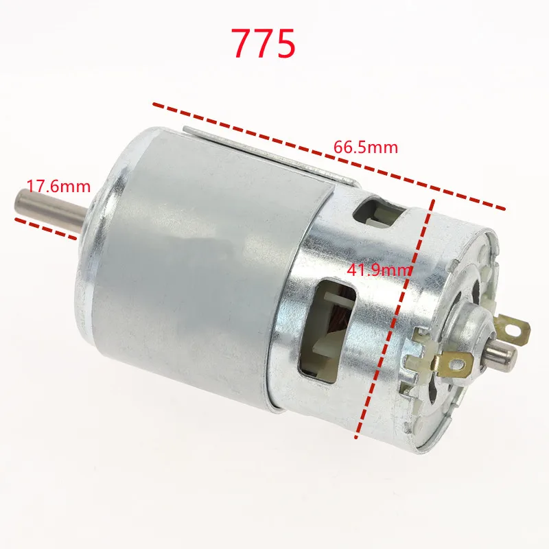 Imagem -04 - Motor da Engrenagem Suporte do Motor dc 12v24v 300012000rpm Motor Grande Motor da Engrenagem do Torque 775 795 895