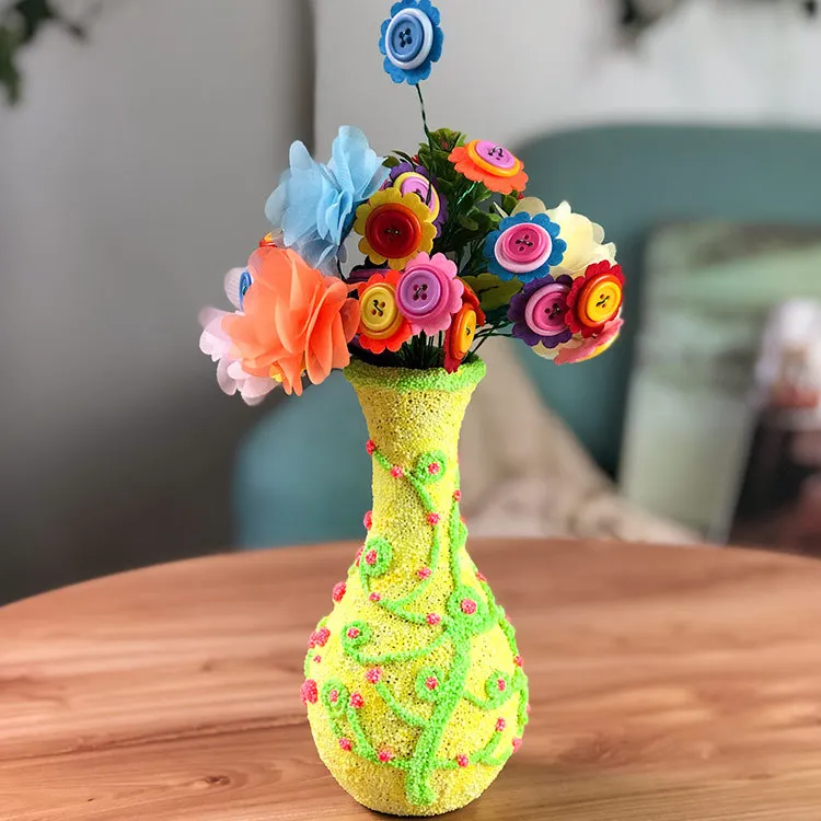 Taste Bouquet Knutselen Kinderen Schneeflocke Schlamm Vase kinder Spielzeug Handwerk Kinder Diy Handgemachten Materialien Heißer Verkauf Kreative Geschenke