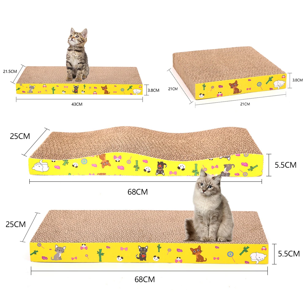 2022 New Cat Scratcher Large Corrugated Paper Pet Scratching Board Bed Toy Claw Nursing Climbing Frame Scraper Mat