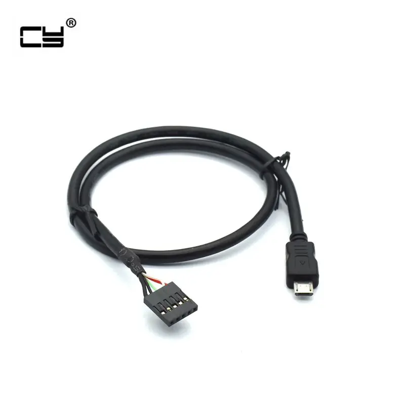50CM 5 Pin Motherboard Female Header to Micro-USB Male Adapter Dupont Extender Cable (5Pin/Micro-USB)