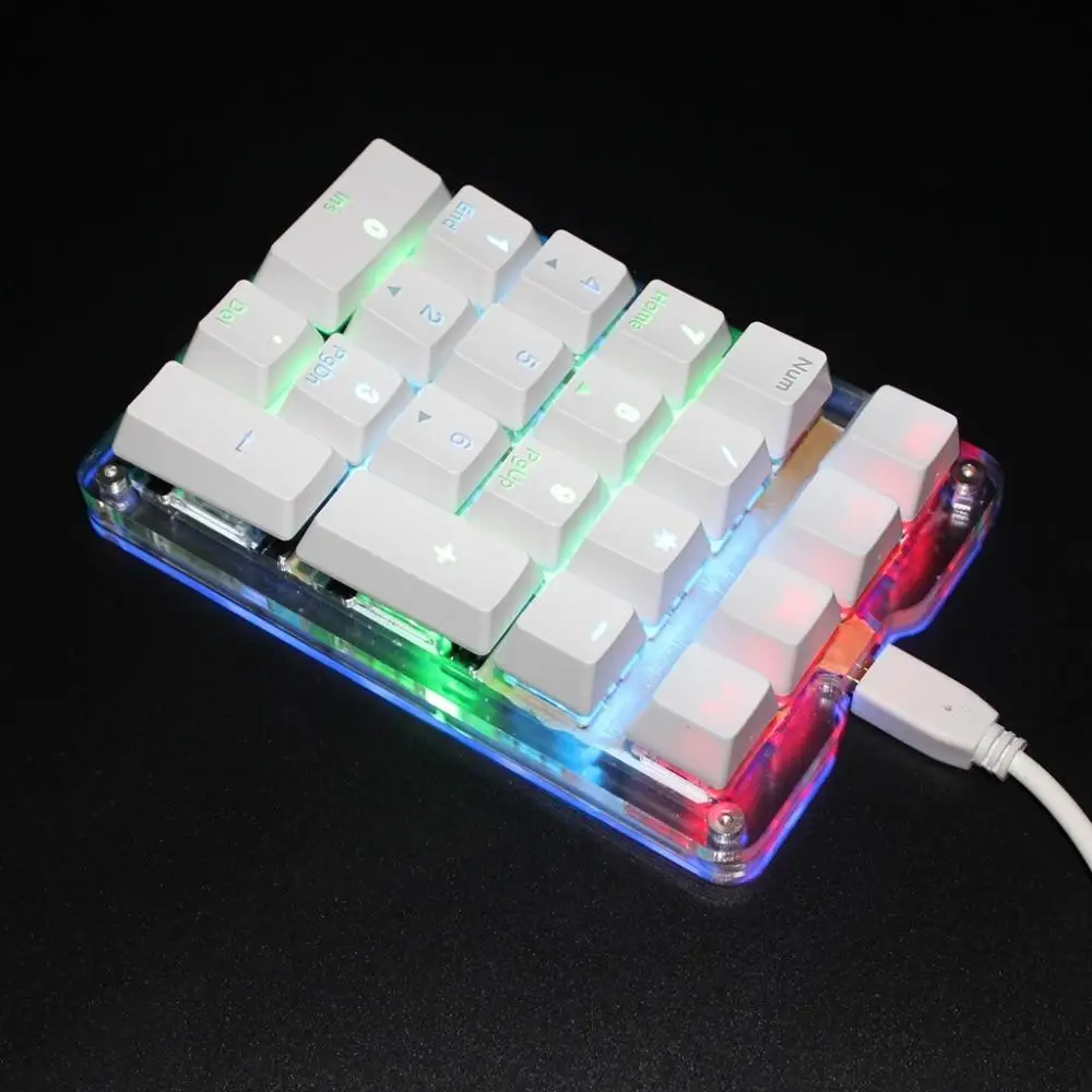 QMK VIA 20% 21 23 24 Key Non Hotswap Numpad RGB Full Programmable Marco Function Mechanical Keyboard