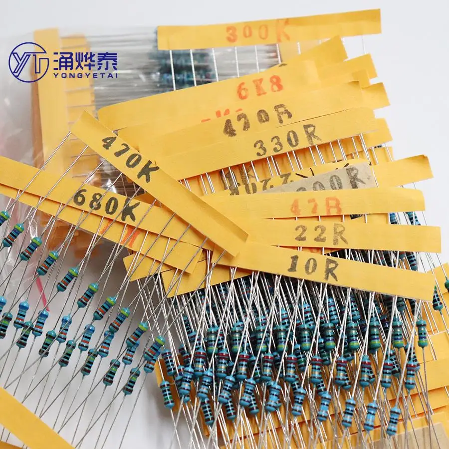 TAI 300Pcs 10 -1M Ohm 1/4w Resistance 1% Metal Film Resistor  Assortment Kit Set 30Kinds*10pcs=300PCS Free Shipping
