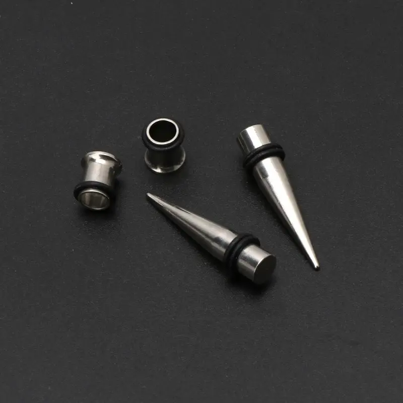 New Gauge 7mm Pair of 316l Steel Tapers and Tunnels Ear Stretching Kit  Body Jewelry