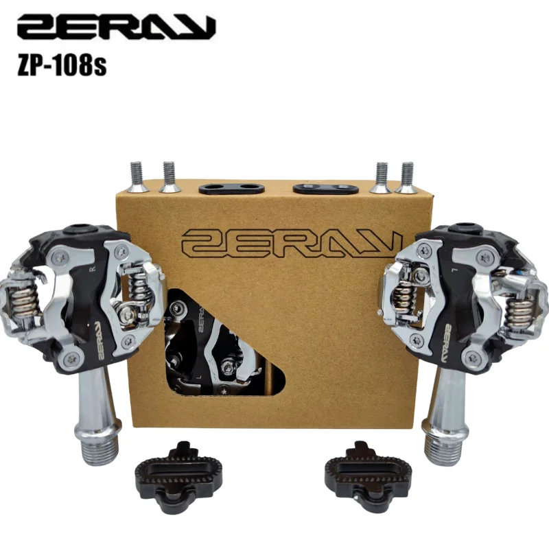 ZERAY ZP-108S ZP-109S Cycling Road Bike MTB Clipless Pedals Self-locking Pedals SPD Compatible Pedals Bike Parts 108s