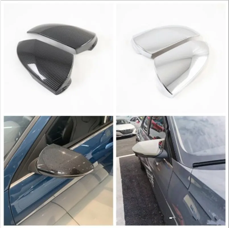 

For 2021 Hyundai Elantra Car Side Rearview Mirrow Cover Trim Chrome ABS Exterior Car Styling Sticker Anti-collision