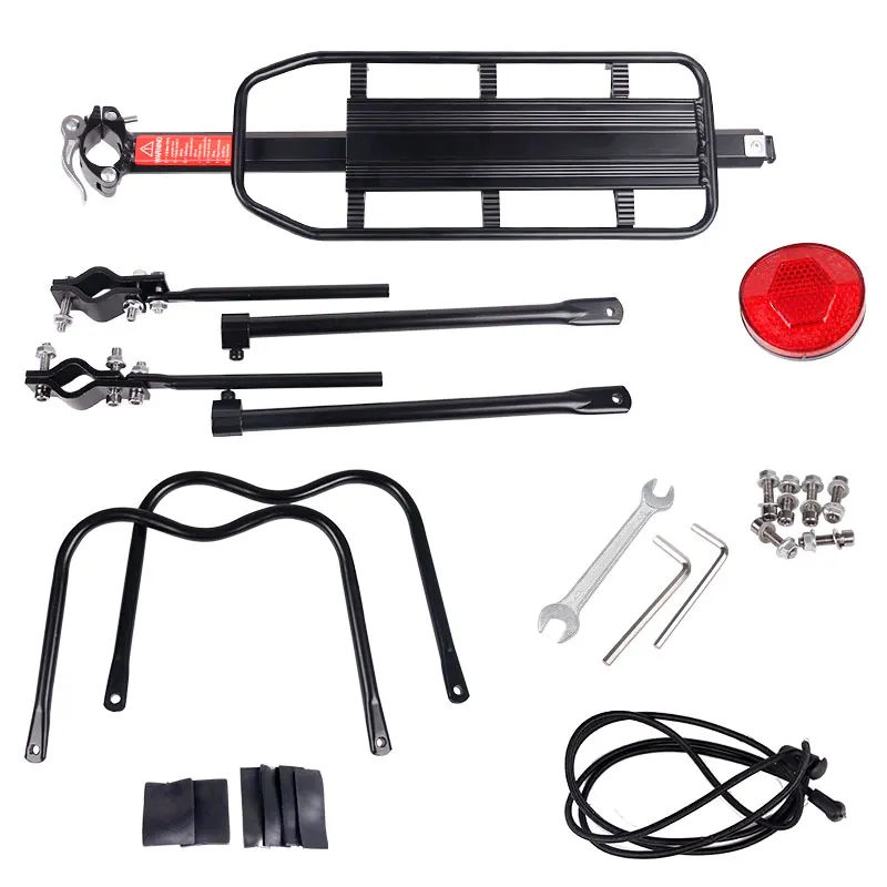 Deemount Bicycle Luggage Carrier Cargo Rear Rack Shelf Cycling Bag Stand Holder Trunk Fit 20-29\'\' Mtb &4.0\'\' Fat Bike