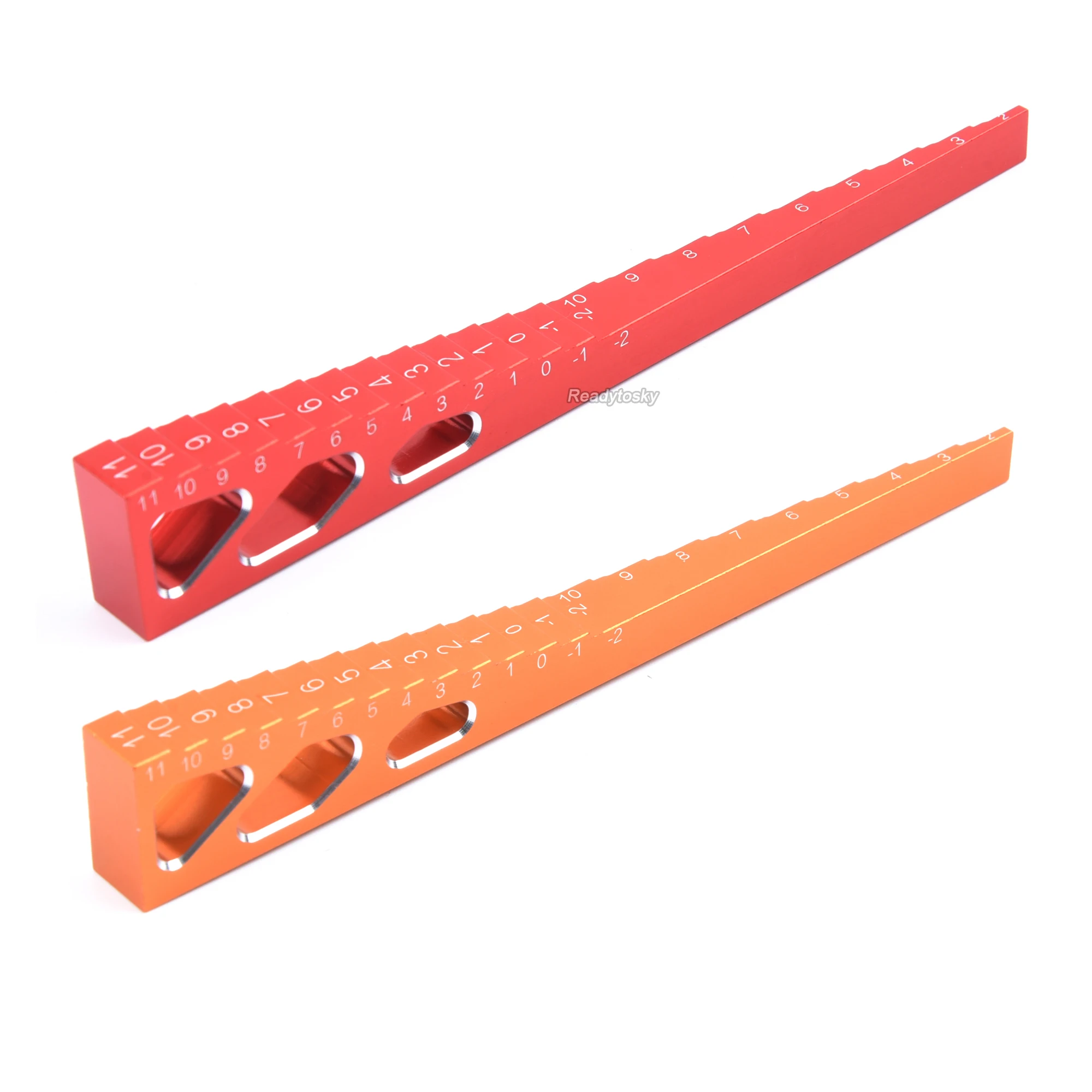 Aluminium Alloy 2 in 1 Ride Height & Droop Gauge (BU) Ruler For 1/10 1/8 1/16 1/14 RC Touring Car & Drift Car